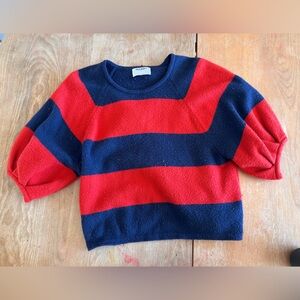 Old Navy Blue/Red Short Sleeve sweater